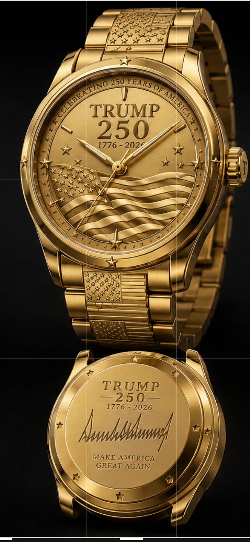 Trump 250 Gold Flag Edition